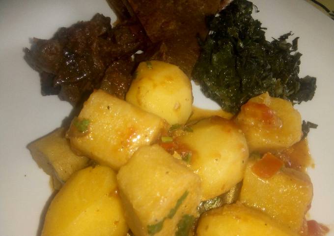Recipe of Favorite Potato and matoke stew