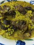 Arroz caldoso con conejo de campo