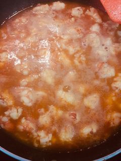 Una foto de Gambón al ajillo en su salsa (te chuparás los dedos...compra pan)