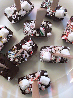 A picture of Hot chocoholic on a stick.