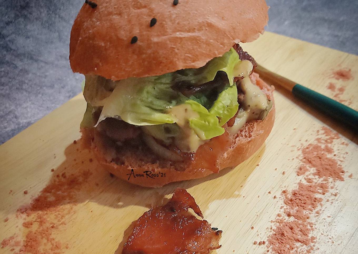 Cherry Blossom wheat Burger Bun ������ (Eggless)all in