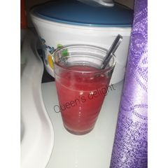 A picture of Watermelon and orange juice.