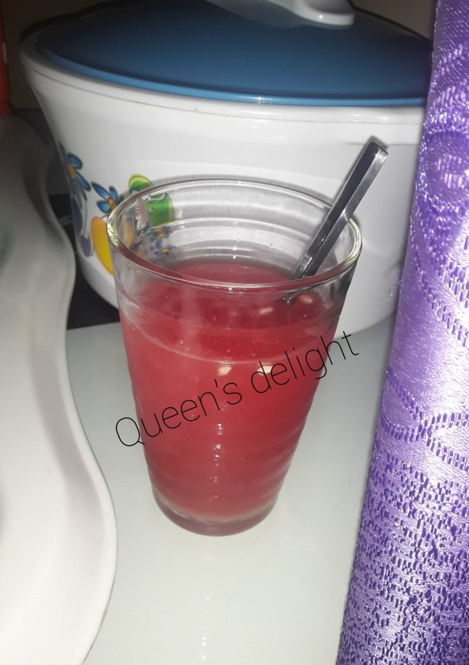 A picture of Watermelon and orange juice.