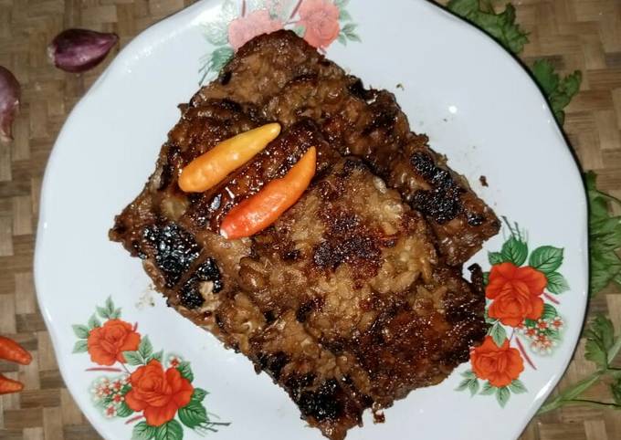 Tempe Bacem panggang Teflon