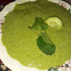 A picture of Curd coriander chutney.