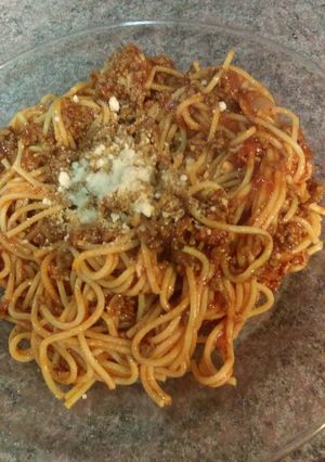 A picture of Chunky spaghetti.