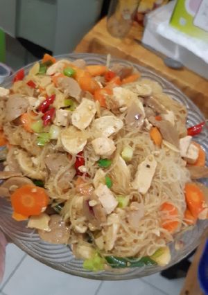 Foto resep Bihun goreng singapura warna warni
