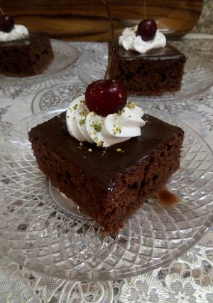 صورة لوصفة مربعات الكيك بالشوكولاتة