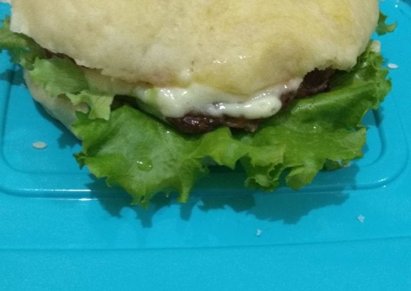 Beef patty burger homemade