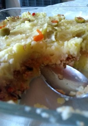 Una foto de Pastel de papas vegano