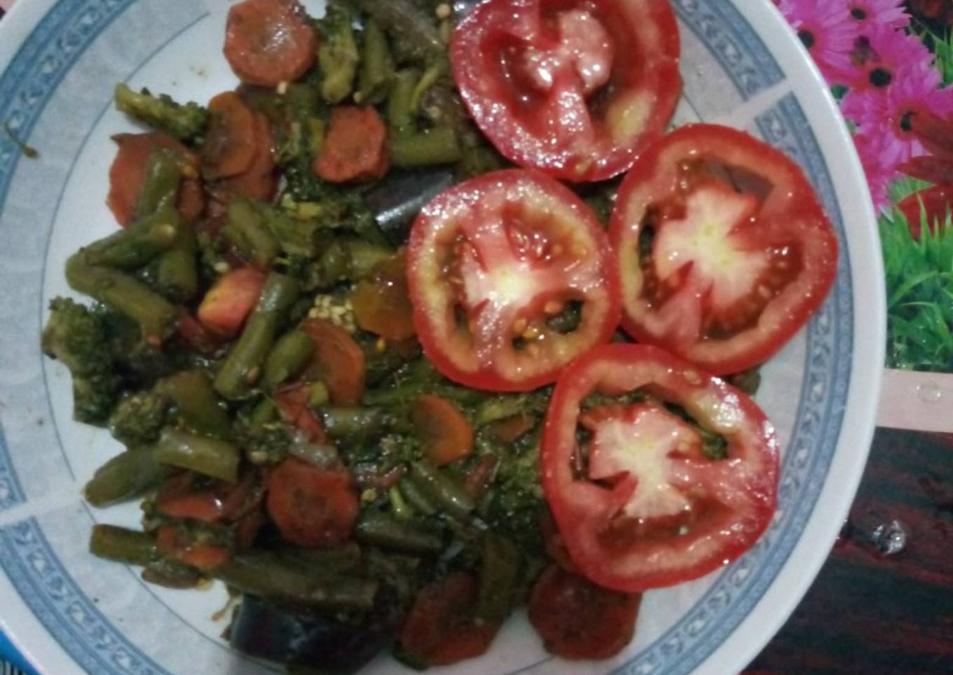 French beans with broccoli