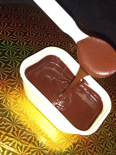 A picture of Homemade chocolate ganache.