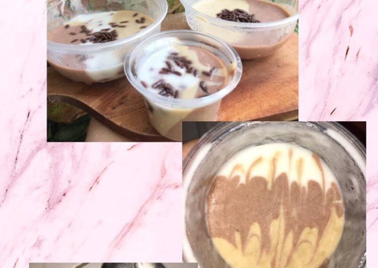 Bagaimana Menyiapkan Es krim lembut coklat dalgona coffe Anti Gagal