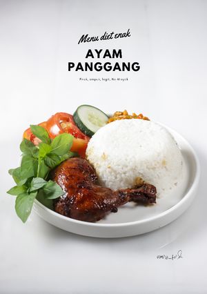 Foto resep Ayam Bacem Panggang. Menu Diet Enak, Legit. No Minyak No MSG