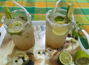 A picture of Masala Shikanji or Spiced Indian Lemonade.