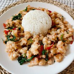 Cooking Thai 5 Minutes Recipe Spicy Shrimp “ Pad Kra Pao Goong Sub “|ThaiChef Food A picture of Cooking Thai 5 Minutes Recipe Spicy Shrimp “ Pad Kra Pao Goong Sub “|ThaiChef Food.