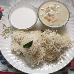 A picture of Idiyappam/ Rice Noodles.