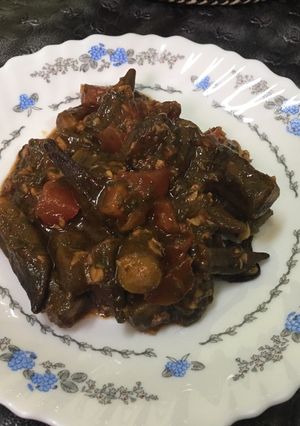 صورة لوصفة باميه بالزيت