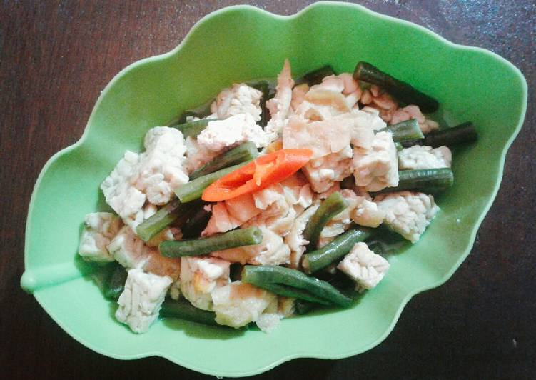 Bahan Membuat Tumis Kacang Panjang, Tempe, &amp; Tahu Coklat yang Enak Banget