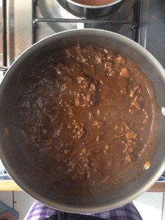 Una foto de Bistec en chile negro