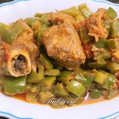 A picture of 3 Spice Shimla Mirch Gosht Recipe.