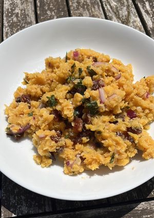 Une photo de Salade de lentilles corail