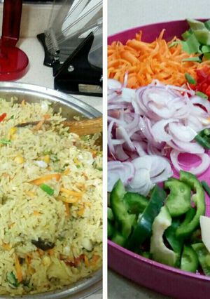 A picture of Nigerian fried Rice.