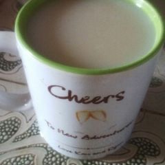 A picture of Wheat porridge with coconut milk#4weeks challenge #.