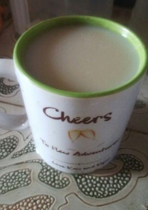 A picture of Wheat porridge with coconut milk#4weeks challenge #.