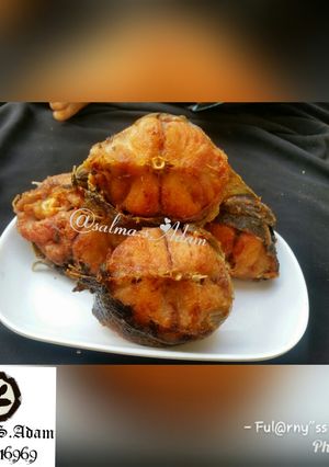 A picture of Fried cat fish by salma.s.Adam (ful@rny"ss kitchen).