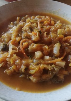 Una foto de Sopa juliana ligera