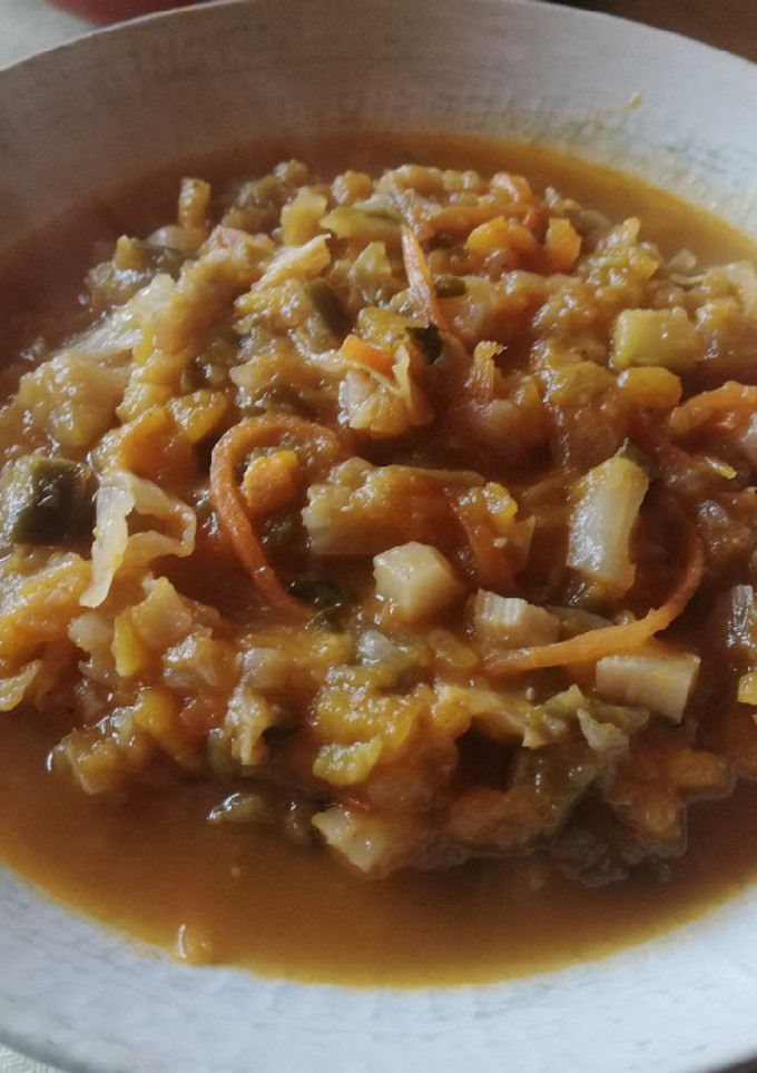 Una foto de Sopa juliana ligera