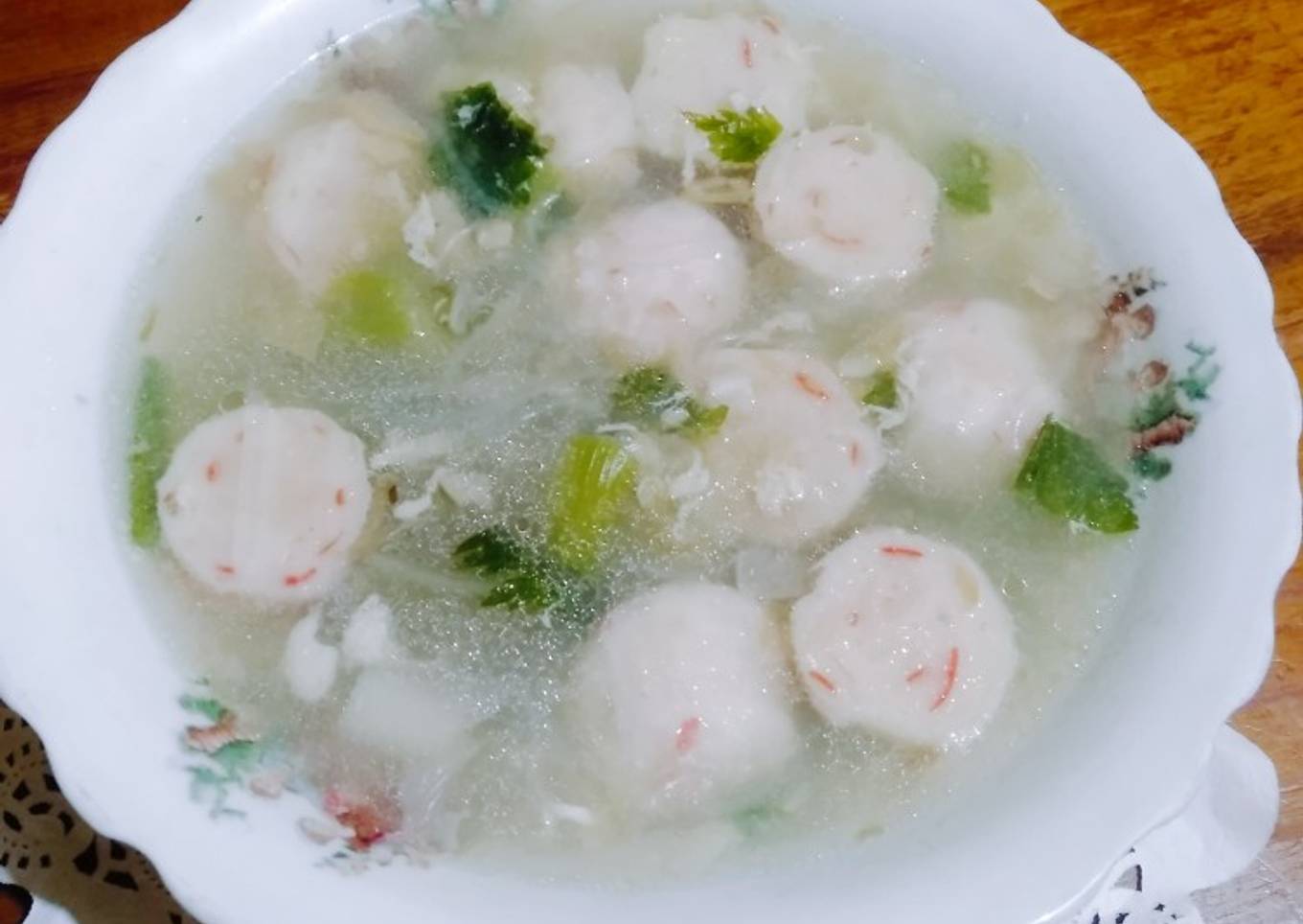 Sayur gambas pentol udang