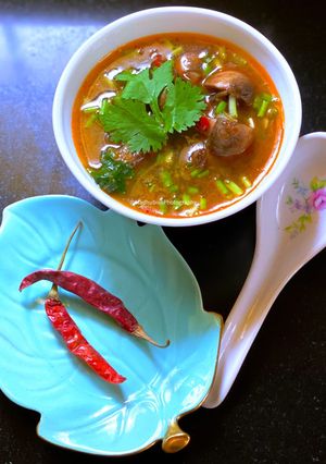A picture of Chilli Mushroom Soup.