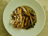 Shredded chicken with cucumber salad