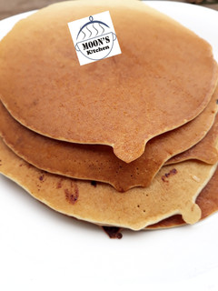 A picture of Coconut and chocolate pancakes.
