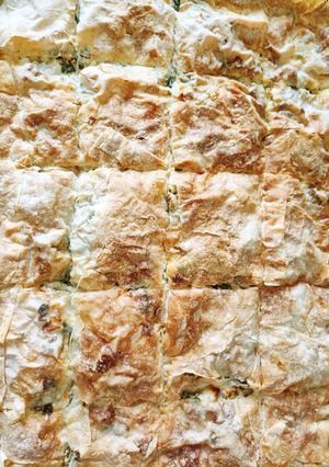 A picture of Börek with Feta Cheese.