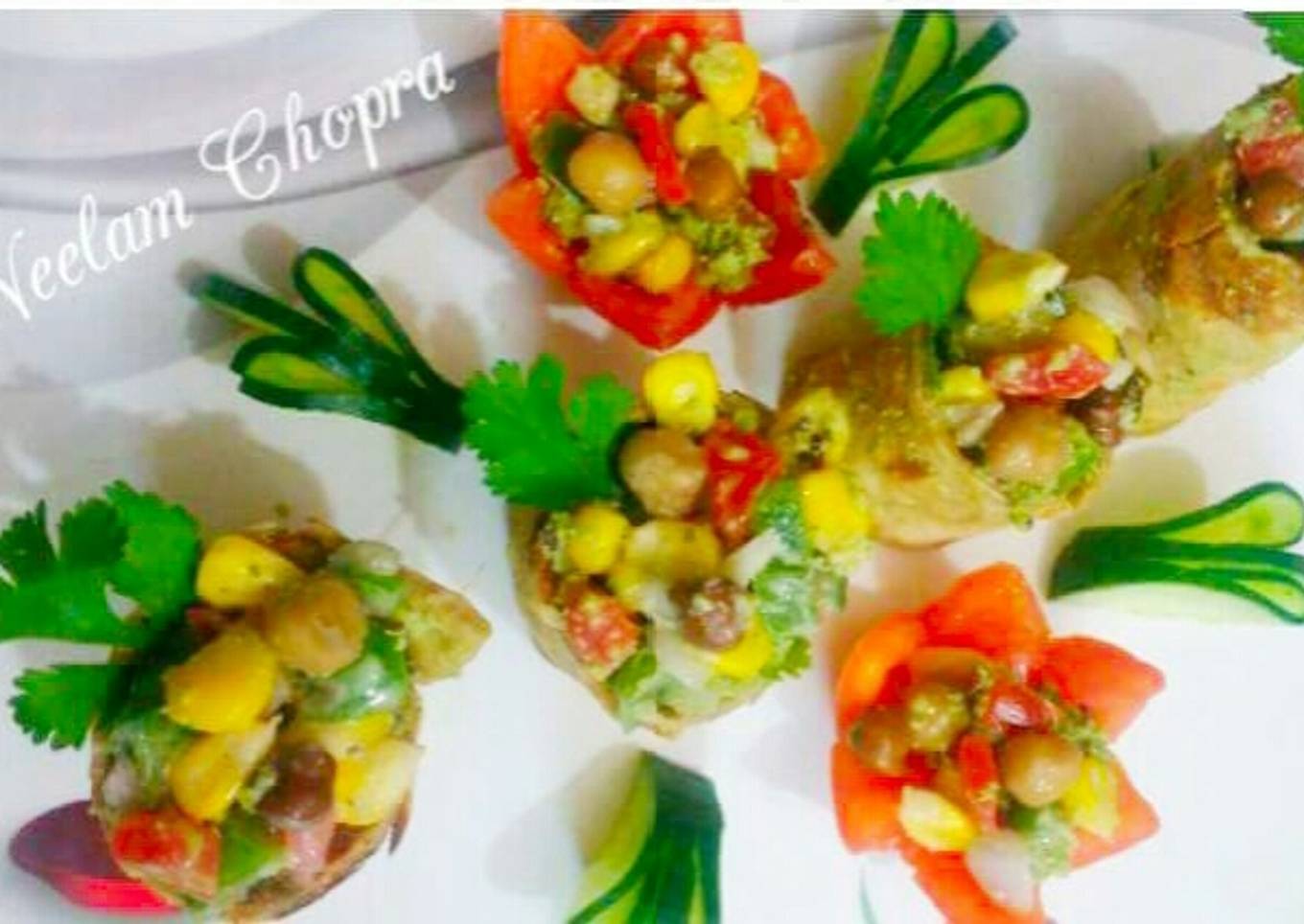 Healthy Corn Chana Chapati Roll