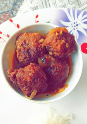 A picture of Lauki/ kaddu ke koftey.