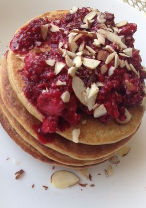 Una foto de Pancakes de avena y banano