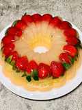 Pudding kaca stroberi nanas