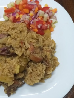 A picture of Chicken Pilau#festive contest-Mombasa #Authors marathon.