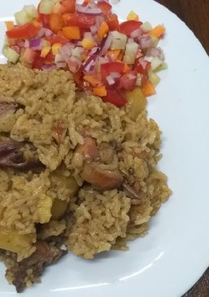 A picture of Chicken Pilau#festive contest-Mombasa #Authors marathon.