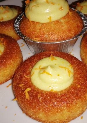 صورة لوصفة بسبوسة بكريمة بالبرتقال (أو الليمون)