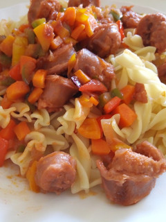 A picture of Pasta and Sausage Stew Sauce.