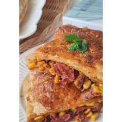 A picture of Beef Corn Bolognaise Sausage Puff.
