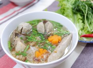 Hình của món Hủ Tíu Bò Viên.