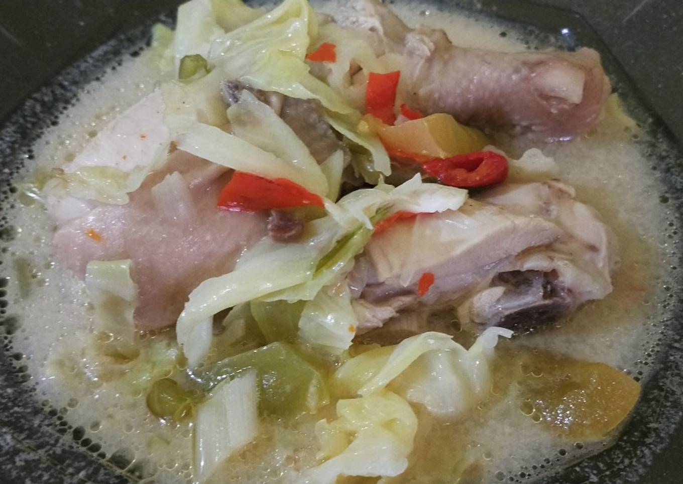 Ayam rebus jahe santan