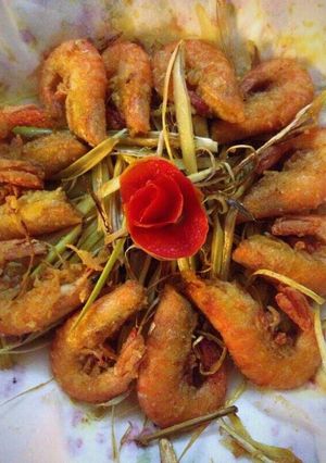Hình của món Tôm rang muối.