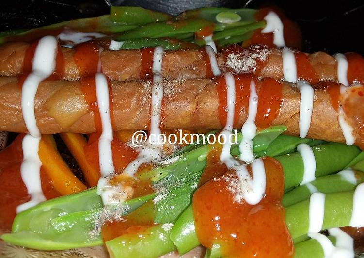 Resep Fried Sausage with Veggie Anti Gagal